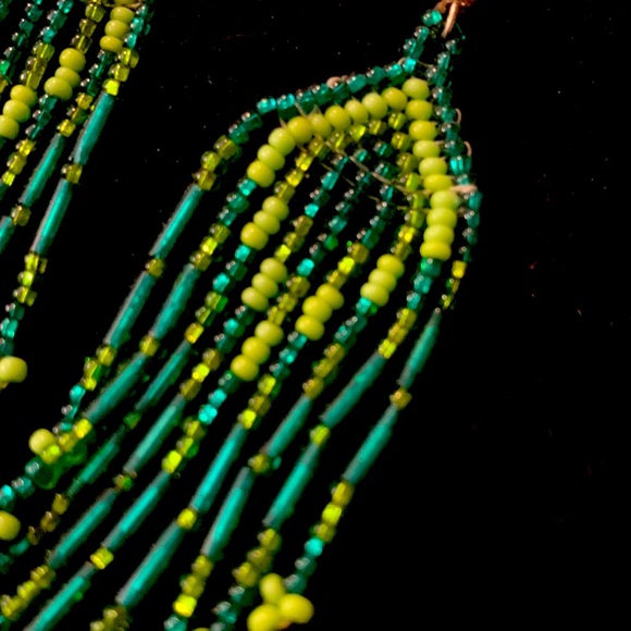 COPY - Mexican Artisanal Boho Fringe Tassel Beaded Earrings - Picture 2 of 4